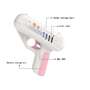 Samtoy Hot Sale Halloween Pink Purple Plastic Sugar Sweets <strong>Lollipop</strong> Holder Candy Toy <strong>Gun</strong> for Kids Couples - Product Image 4