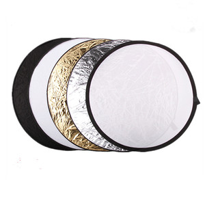 Équipement de photographie de studio 110cm 43 "5 en 1 réflecteur de lumière pliable multicolore rond - Product Image 2