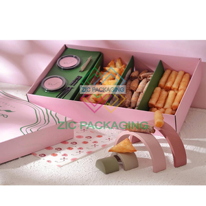 Caja de Embalaje de Papel para Galletas, Pasteles, Donas, Sushi, Repostería, Snacks, Brownies, Color Rosa de Lujo, Más Vendida - Product Image 4