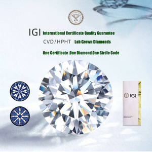 เพชร VVS สังเคราะห์เพาะเลี้ยงในห้องปฏิบัติการ รับรองโดย IGI สี D ความสะอาดระดับ VVS1 VVS2 ขนาด 0.5 กะรัต 0.7 กะรัต 1 กะรัต 2 กะรัต 2.5 กะรัต 3 กะรัต ขายส่ง - Product Image 1