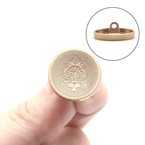 OEM Round Shape Metal <b>Button</b> with Custom Embossed logo for Clothing - Product Image 2
