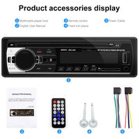 Reproductor MP3 1Din SD JSD-520, Radio Estéreo para Auto, Receptor de Entrada Auxiliar FM, USB con Audio BT