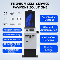 Kiosco de Pago Automático de Autoservicio con Escáner de Pasaportes, Lector de Tarjetas, Cambio de Divisas y Reciclador de Efectivo