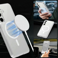 Pour Samsung S26 S25 FE S24 FE S25 S24 Ultra Plus étui clair magnétique sans fil charge Protection contre les chutes Anti jaunissement étui mince