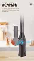 Grifos De Cocina Robinet d'évier de cuisine moderne de luxe de haute qualité, mitigeur d'eau chaude et froide pour hôtels hôpitaux