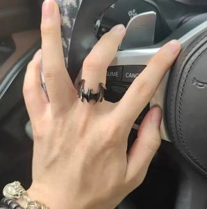 แหวนเงินไทยแหวนแฟชั่นสำหรับผู้ชายและผู้หญิงย้อนยุคฮิปฮอป925ปรับเปิดสีเงิน - Product Image 3