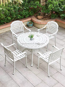 Mesas y Sillas de Aluminio Fundido de Estilo Europeo para Exteriores, Juego de Mesa y Sillas de Jardín, <span class=keywords><strong>Terraza</strong></span>, Resistentes al Sol - Product Image 6
