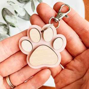 Wooden Pet Keychain Wood Bear Keychain and Bag Charm Unique Accessory for <b>Backpacks</b> <b>Purses</b> and Personal Style Decoration - Product Image 3
