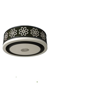 Ventilateur de plafond invisible moderne avec lumière LED | Ventilateur silencieux sans lame avec design floral en bois pour la décoration intérieure - Product Image 1
