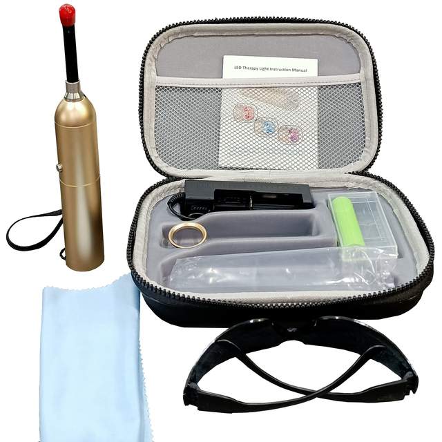 460nm 630nm 660nm 850nm 5 Color LED Photon Red Light Therapy Pen Handheld Torch for Treatment Feet Head ZA Plug Type