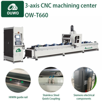 Centre d'usinage CNC OUWO avec broche italienne haute vitesse 8 kW et Siemens 828D pour le traitement des profilés en aluminium et ATC 6 outils