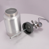 Pistol Semprot Pneumatik 2 Bagian dengan Tangki Cat 2 Liter Tugas Berat untuk DIY