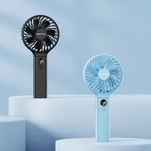 Ekran USB şarj ile el Mini katlanabilir fan yaz soğutma taşınabilir açık kamp öğrenci hediye çocuklar fan sevimli pembe