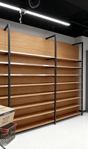 Modern Design Double-<b>Sided</b> Heavy Duty Supermarket Rack New Metallic Shelving Display Racks 5 Shelves Convenience Grocery Retail - Product Image 5