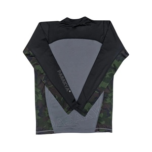 カスタムロゴ高品質卸売無地柔術フィットネス水着プリント長袖MMAメンズBjj RashGuard - Product Image 2