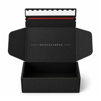 Nouvelle boîte d'expédition pliable en carton ondulé kraft noir, personnalisable avec impression couleur, pour envoi postal