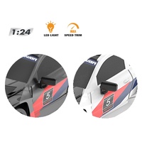 Mobil RC Drift 2.4G 4WD Kecepatan Tinggi 18km/jam dengan Lampu LED untuk Anak-anak dan Dewasa, Hadiah