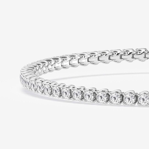 Bracelet tennis 7 carats en émeraudes et diamants de laboratoire, 6,5 pouces, bijou délicat et étincelant, cadeau pour femme - Product Image 2