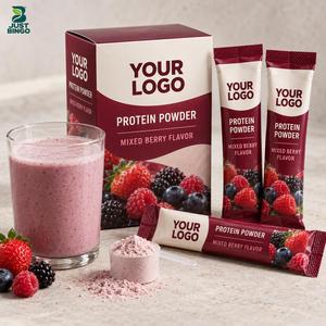 Poudre de protéines végétales en marque blanche avec options de format de sachet, production GMP et étiquettes personnalisées - Product Image 1