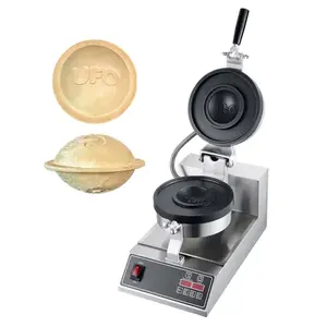 Burger ice oven hot press rotary waffle bowl maker UFO hamburger mold heat forming gelato panini press machine