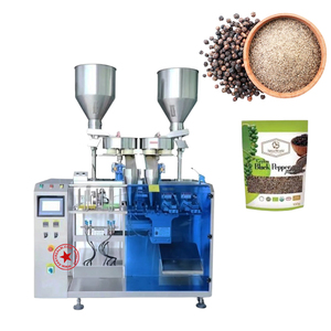 Nhỏ tự động bên gusset Quad phẳng đáy túi bột điền Zip khóa van đứng lên túi Cà phê hòa tan máy đóng gói - Product Image 2