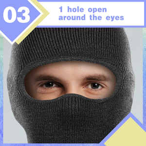 <span class=keywords><strong>Cagoule</strong></span> tricotée noire européenne et américaine à trou unique masque pour hommes <span class=keywords><strong>cagoule</strong></span> coupe-vent et résistant au froid chapeau de <span class=keywords><strong>bandit</strong></span> long et court - Product Image 4