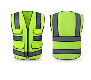 厂家直销高能见度中国专业制造商定制多口袋户外反光安全背心