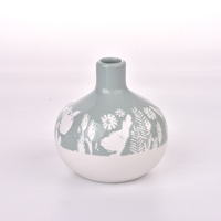 Décoration d'intérieur, vase en céramique vernissée de 336 ml, diffuseur d'arômes artisanal, durable, recyclable, bouteille pour diffuseur de roseaux