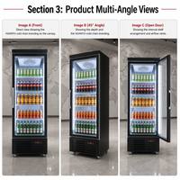 Réfrigérateur Commercial Vertical OEM 288L à Porte Unique pour Bar à Glace et Bières, Vitrine Réfrigérée pour Boissons, Prix Usine