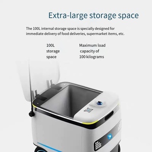 Robot de Entrega Autónomo Comercial para Interiores con Recogida por Código QR y Función de Ascensor, Carga Útil de 5 kg, 24 Horas de Autonomía para Entrega de Alimentos - Product Image 4
