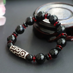 Classic Nine Eyes Dzi Agate <strong>Bracelet</strong> Black Chalcedony Barrel Shape <strong>Beads</strong> Jewelry for Anniversary 2026 - Product Image 5
