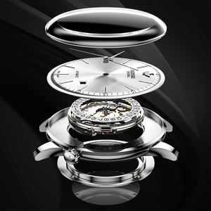 OUPINKE 3269, reloj mecánico con esfera Superfina para hombre, correa de cuero, resistente al agua, suave, maduro, de negocios, informal, para hombre - Product Image 4