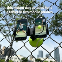 Support de téléphone portable réglable à double tête de type clip pour écrans plats, idéal pour les terrains de basketball et les barrières de clôture
