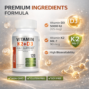 Capsules personnalisées de <span class=keywords><strong>Vitamine</strong></span> K2 et D3 : Soutien naturel de la santé cardiaque et osseuse pour hommes et femmes – Complément de <span class=keywords><strong>Vitamine</strong></span> K2 et D3 - Product Image 6