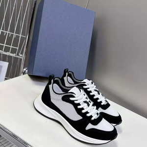 Luxury Designer Genuine Leather Mesh Pointed <b>Toe</b> High Top Sneakers Fashion Trend Casual Streetwear Winter Lace-Up - Product Image 6