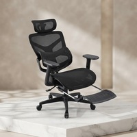 Ergonomischer Bürostuhl mit Höhenverstellung, Modernes Netzdesign, Lendenwirbelstütze, Wasserdicht, Drehbar - Für Büro, Fitness-Studio, Hotel