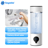 Bouteille génératrice d'eau hydrogénée Suyzeko OEM, générateur d'eau hydrogénée moléculaire H2, bouteille d'eau riche en hydrogène portable