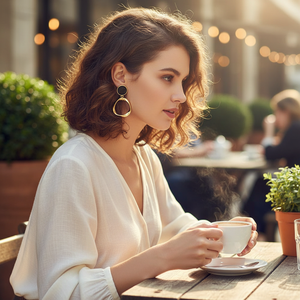 Vendita calda moda di tendenza fatto a mano orecchini pendenti minimalisti farfalla fiore perla cristallo Vintage religioso ispirato per - Product Image 3