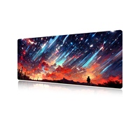 Grand tapis de souris en caoutchouc multi-tissus résistant à l'eau, thème Anime Fantasy Sky Planet, impression couleur intégrale, tapis de jeu XL pour ordinateur portable