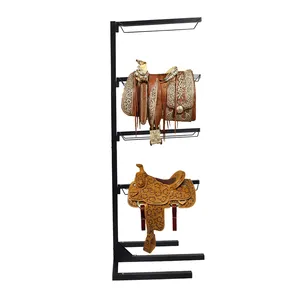 4 tire horse equip products trolley cart horse saddle clamps display racks stand storage holders