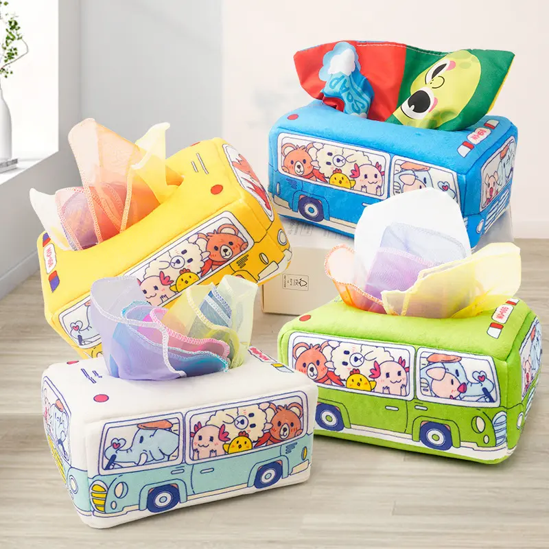 Tissue Box Toy for Baby Montessori Educational Learning Baby Activity Sensory Toys