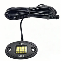 Kit d'éclairage LED blanc pur pour roche, 24 LED, 16 ou 24 pièces, avec module de télécommande, lampe étanche IP67 pour Jeep, SUV, Buggy