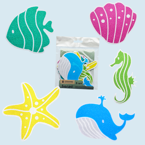 Xuri Belle mer Animal anti-dérapant autocollants poisson hippocampe étoile de mer coquille formes couleurs vives pour salle de bain sécurité facile <span class=keywords><strong>à</strong></span> <span class=keywords><strong>coller</strong></span> - Product Image 3