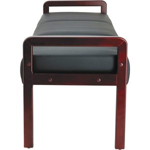 Banco de Recepción Alera Serie ALE WL, 65 3/4 X 22 1/4 X 22 7/8, Negro/Mogoní, para Centro Comercial, Escuela, Oficina, Banco - Product Image 5