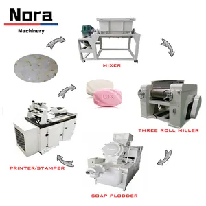 Soap Making Production Line machines fabrication de savons bar cutting machine small toilet soap block making machine