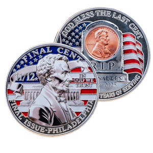Pièce commémorative en stock, artisanat métallique, souvenir personnalisé, édition finale du dernier centime de 2025, décoration Aigle de Philadelphie - Product Image 6
