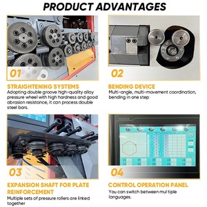 Máquina Automática para Doblar Anillos de Varilla Corrugada de 4-16 mm, Doblado con Precisión Angular, Enderezamiento, Equipo de Construcción Multifuncional - Product Image 2