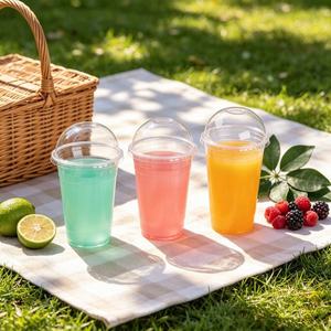 China Factory Direct Pla Clear Cold <b>Cups</b> Custom Size 24Oz Plastic Disposable <b>Cups</b> With <b>Lids</b> <b>And</b> <b>Straws</b> - Product Image 2