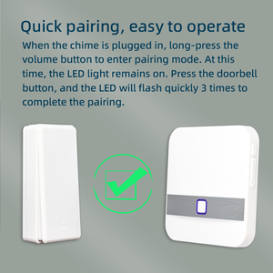 กริ่งไฟฟ้าแบบเคลื่อนไหวไร้สายสำหรับรักษาความปลอดภัยบ้านอัจฉริยะเสียงกริ่งไฟฟ้าที่สร้างขึ้นเองกันน้ำเสียงโทรศัพท์ที่ประตู - Product Image 5