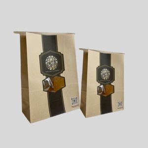 Bolsas de Papel Kraft Marrón al por Mayor con Ventana, Bolsas de Papel Kraft con Cierre de Lata, Bolsas para Galletas, Bolsas para Café, Bolsas para Palomitas de Maíz - Product Image 2